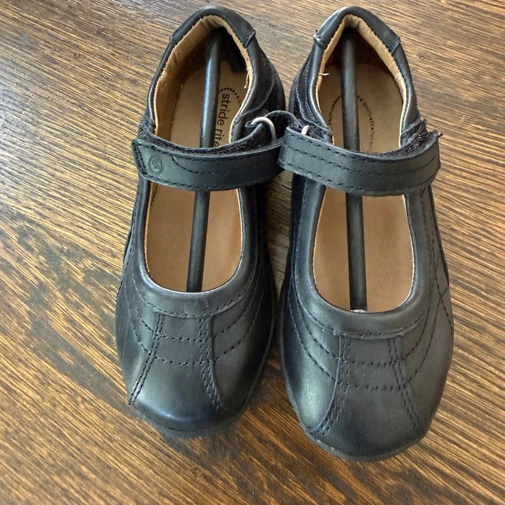 NWOT Stride Rite Black Mary Jane Girls Dress Shoes School Uniform Size 8.5